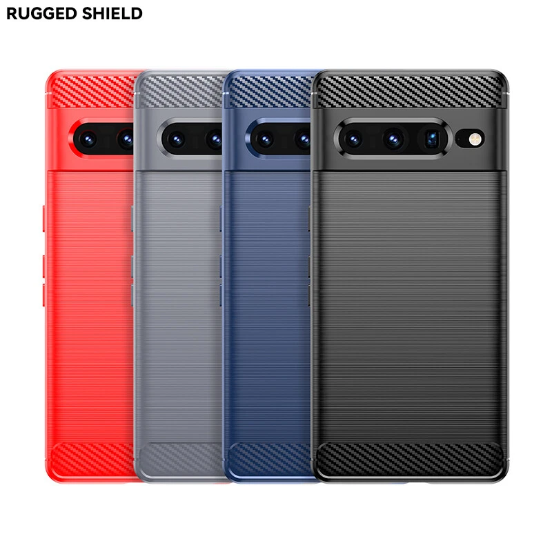 For Google Pixel 9 8 7 6 Pro 6a 4a Carbon Fibre Shockproof Matte Soft Case Cover - Image 3 of 4
