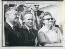 1968 Press Photo General Curtis LeMay Wife Space Launch Apollo 7 Rocket