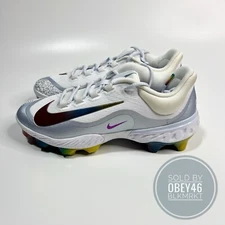 Nike Alpha Huarache Elite 4 Low MCS Baseball Cleats White FQ7724-106 Mens 11.5