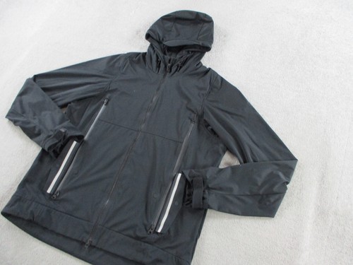 Lululemon Jacket Mens Extra Large Black Hooded Magnetic Pockets Full Zip Track - Picture 2 of 8
