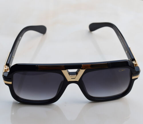 NEW CAZAL 664/3 c-001 Black/gold fram Grey Gradient Lens Sunglasses US Shipping