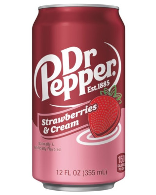Dr. Pepper - USA - Strawberries & Cream - 12 x 0,355L Dosen