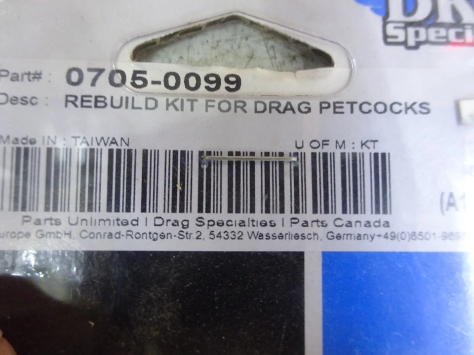 Harley Davidson BT'S XL'S CUSTOM'S Rpl REBUILD KITS FOR DRAG PETCOCK Foto 4 de 4