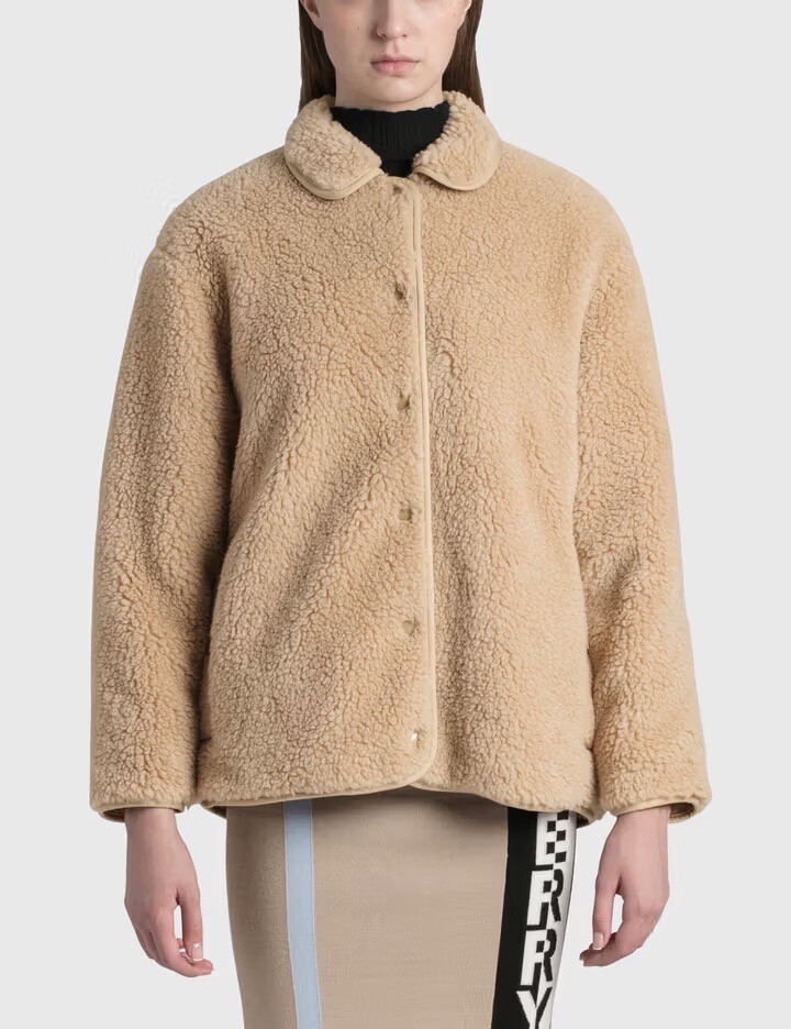 Burberry★素敵!Kettlewell Honey Texture Fleece Jacket Burberry Kettlewell Wool Cashmere Honey Texture Fleece