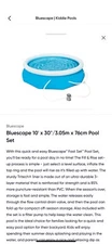 Bluescape Fast Set 10’ x 30” Round Inflatable Soft Sided Above Ground Pool Set