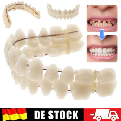 DHL Snap On Falsche Zähne Ober- und Untere Dental Veneers Zahnschutz Set NEU