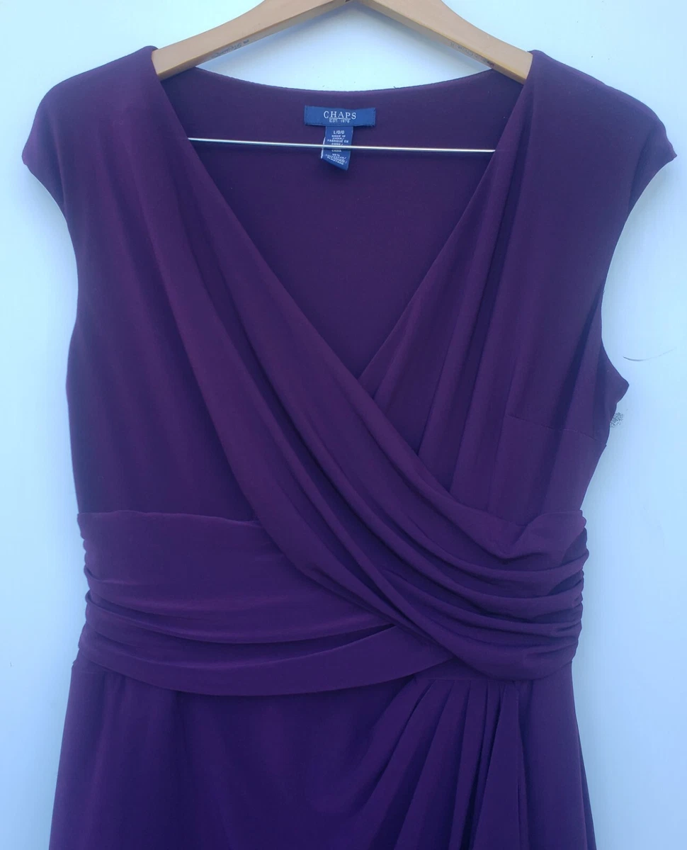 Chaps clearance purple dress