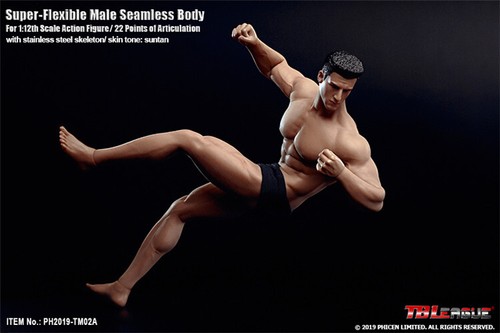 TBLeague TM01A Phicen Male Seamless Muscular Body w/ Head 1/12 Actionfigur - Bild 17 von 17