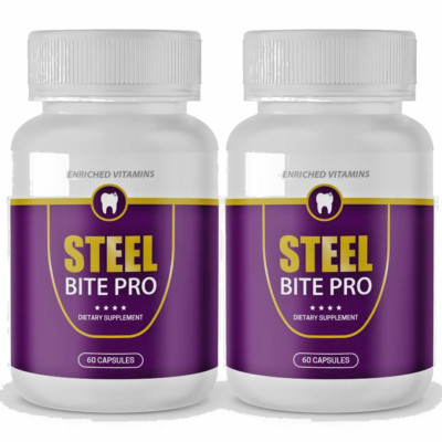 Official Steel Bite Pro Advanced Formula , Original Supplement , 2 Bottles