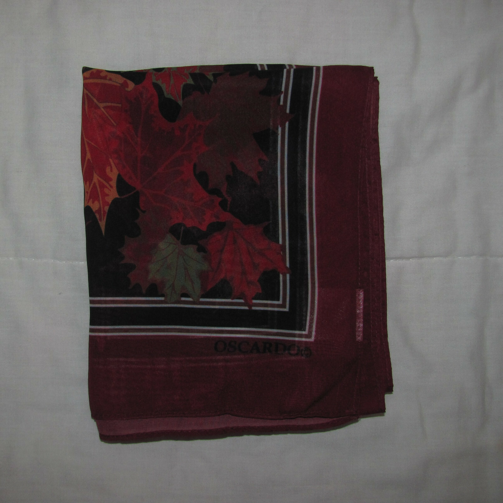 Oscardo Polyester Rectangular Scarf - Fall Leaves… - image 9