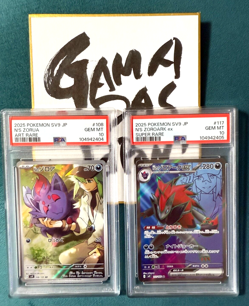 PSA 10 Pokemon Card N's Zorua Zoroark ex AR AR set sv9 PSA 10 Pokemon Card N's Zorua Zoroark ex AR AR set sv9