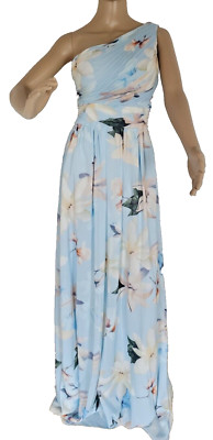 APART Fashion Damen Abendkleid Ballkleid Sommer Kleid Chiffon 40 EU Blau 74155