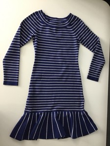 black and white striped jumper dress