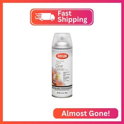 Krylon I00500A07 12-Ounce Triple Thick Clear Glaze Aerosol Spray,High-Gloss