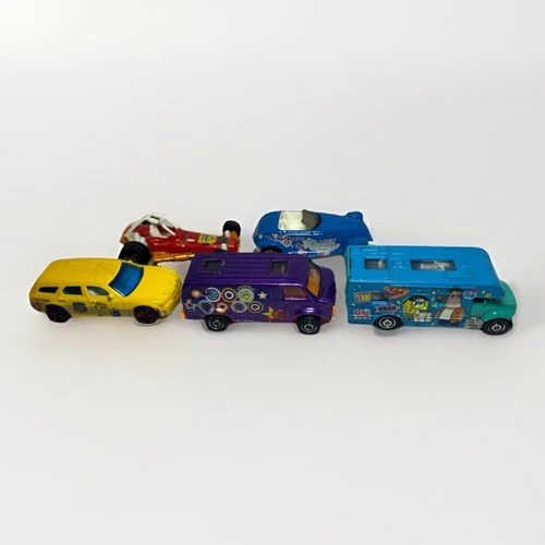 Vintage Matchbox SpongeBob SquarePants Cars Lot 5 Die Cast 90s 2000s