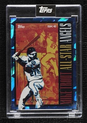2022 MLB All-Star Art Collection Blue Cracked Ice 79/99 Mike Trout DJ Skee 0v33