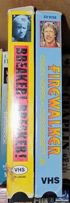 Chuck Norris Firewalker & Breaker! Breaker! VHS tapes
