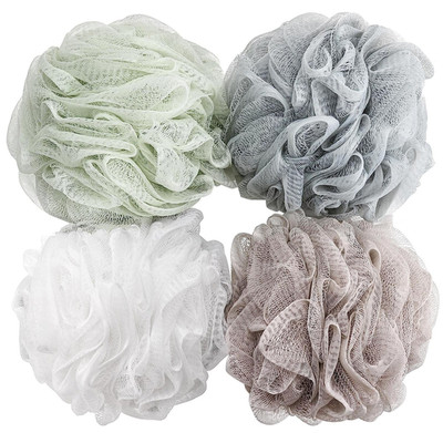 Bath Sponge Shower Loofahs 60g Mesh Pouf Bath Scrunchies Body Wash Puff Shower P