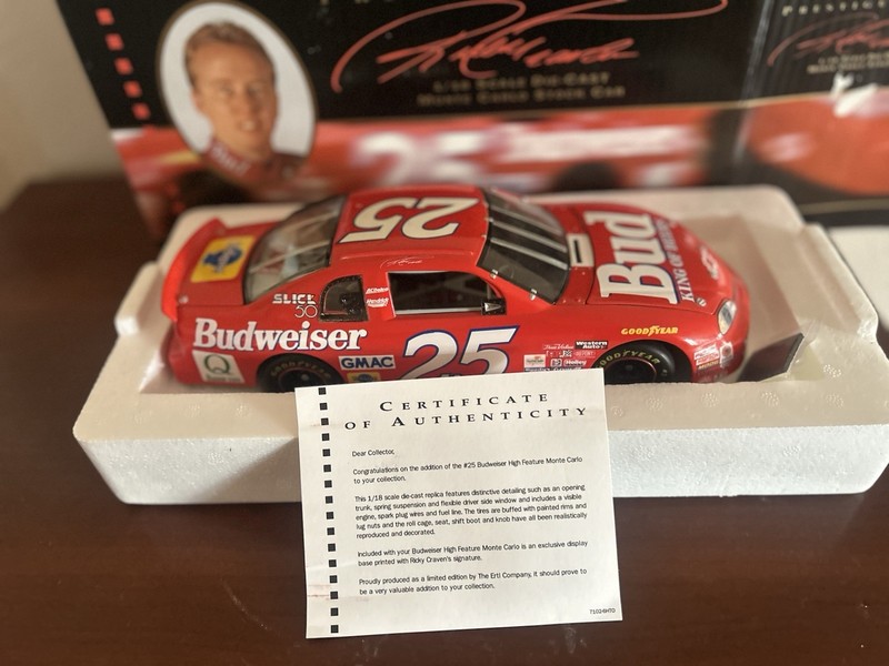 Prestige Series 1997 Ricky Craven #25 Budweiser Monte Carlo 1:18 Ertl