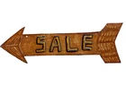 Vintage Old Primitive Tin Metal SALE Arrow Sign Handmade 15" Chippy Paint