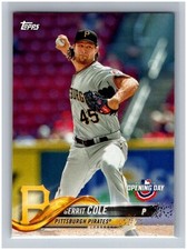 2018 Topps Opening Day Gerrit Cole #183 Pittsburgh Pirates MLB Baseball Base Set