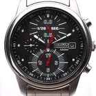 SEIKO Chronograph 7T92-0BM0 Men's Watch Quartz Vintage Black Dial 37mm JP