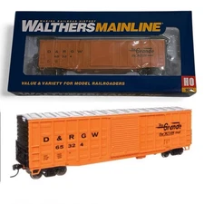 Walthers Mainline 910-46712 HO 50' Waffle Side Boxcar ~ Rio Grande D&RGW 65324