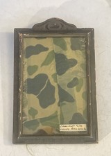 Framed Piece of WWll Era Silk Parachute Cheney Silk Mills