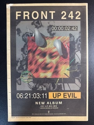 FRONT 242 - UP EVIL  | 15X11'' 1993 PRESS ADVERT / POSTER L472
