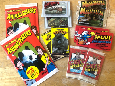 #ad #ad Topps sealed packs Smurfs Zoo Dinosaurs Cats amp; more 12 Awesome card packs $39.99