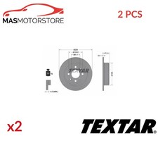 BREMSSCHEIBEN SATZ PAAR TEXTAR 92077903 2PCS A FÜR HONDA CIVIC VI,CIVIC V