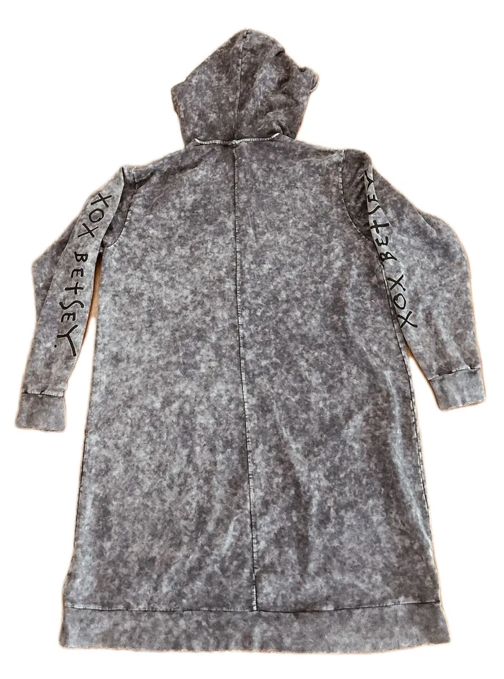 Torrid Betsey Johnson Size 2 Hooded Dress Black XO Casual Comfy Longe - Image 3 of 4