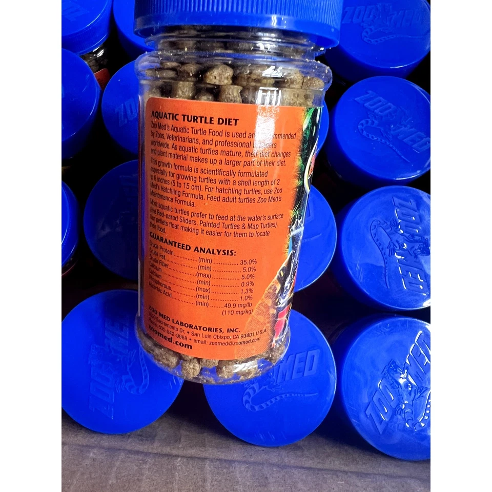 ZooMed Natural Aquatic Turtle Food 24 Bottles Growth Formula 36oz Total NEW - Image 4 of 4