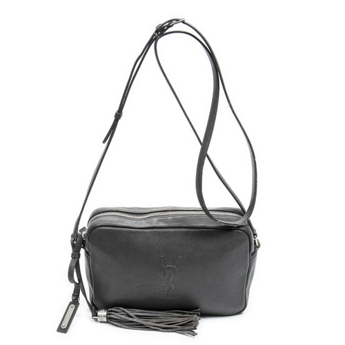 Yves Saint Laurent Dark Grey Lou Camera Bag Shoulder Bag Grained Leather