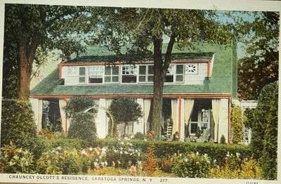 Rare View of Inniscarra, Saratoga Home Chauncey Olcott Posted 1927 New York NY