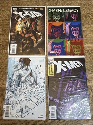 4 x Vintage Marvel X-Men Signed Comics | Comic Book Job Lot | Mike Carey 