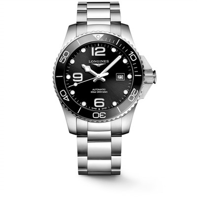 Longines Hydroconquest 40 mm schwarzes Zifferblatt automatische Full SS Uhr.NEW