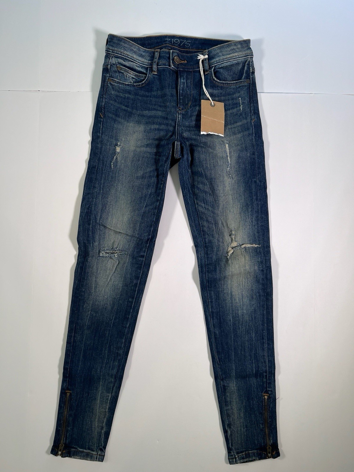 Zara Women's Blue Jeans NWT Size 2 Skinny Ankle Zip Jeans