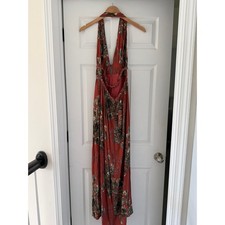 ILLA ILLA Boho Halter Maxi Floral Dress Summer Island Beach