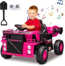 12V Ride on Dump Truck Car for Kids w/ Remote Control Mp3 Music LED Wheel Toy