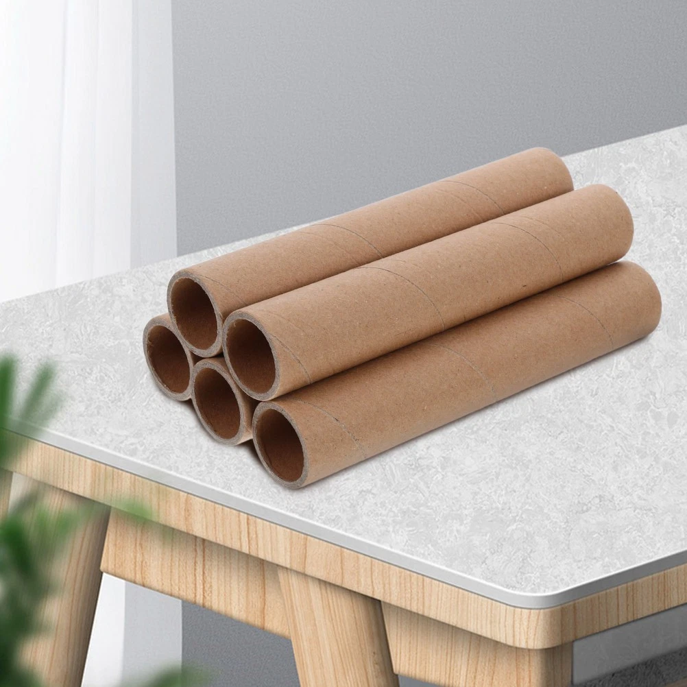 5Pcs Reusable Kraft Paperboard Tubes for DIY Lightweight Poster Storage Tube