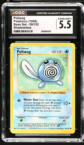 Poliwag (Shadowless) graded CGC 5.5 for sale on eBay