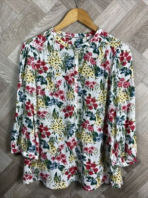Seasalt Cornwall Willow Path Shirt Floral Print Top Approx Size M