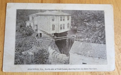 Staunton, Va 1910 Todd House Cave-in, RPPC, Bryan Stationary Co, Staunton, VA