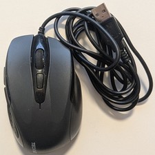 TECKNET UM013 Wired Silent Mouse - 6 Buttons, 6400 DPI, 5ft Cable - Black