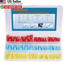 100PCS Spade Connector Kit 22-10AWG Nylon Insulated Male Female FROM USA