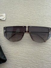 Authentic Fendi Grey Gradient FF40096U Crystals Shield Sunglasses New W Case