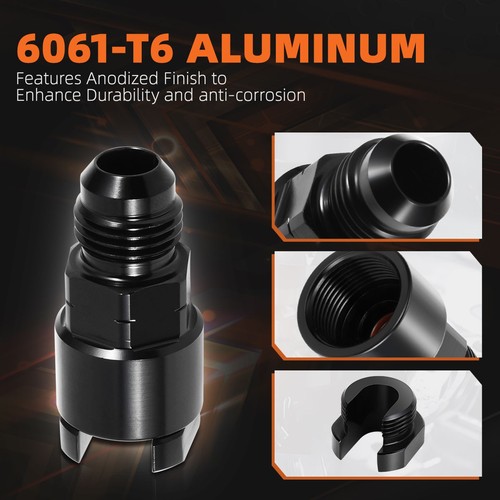 6AN Male to 3/8" Female AL-Alloy Straight Fuel Line EFI Adapter Fitting 1500PSI - Picture 5 of 5