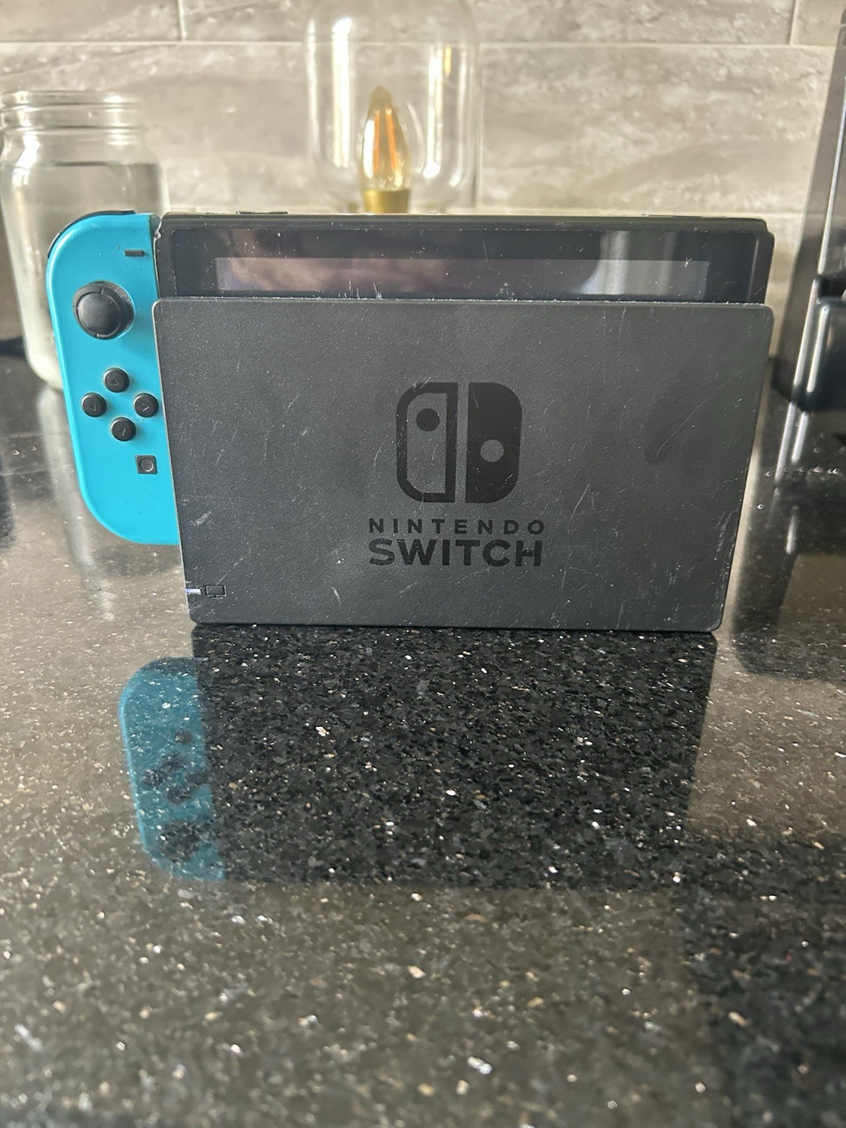 Nintendo Switch HAC-001 Console Tablet w/ Docking Station & Blue Joy-Con (Left)