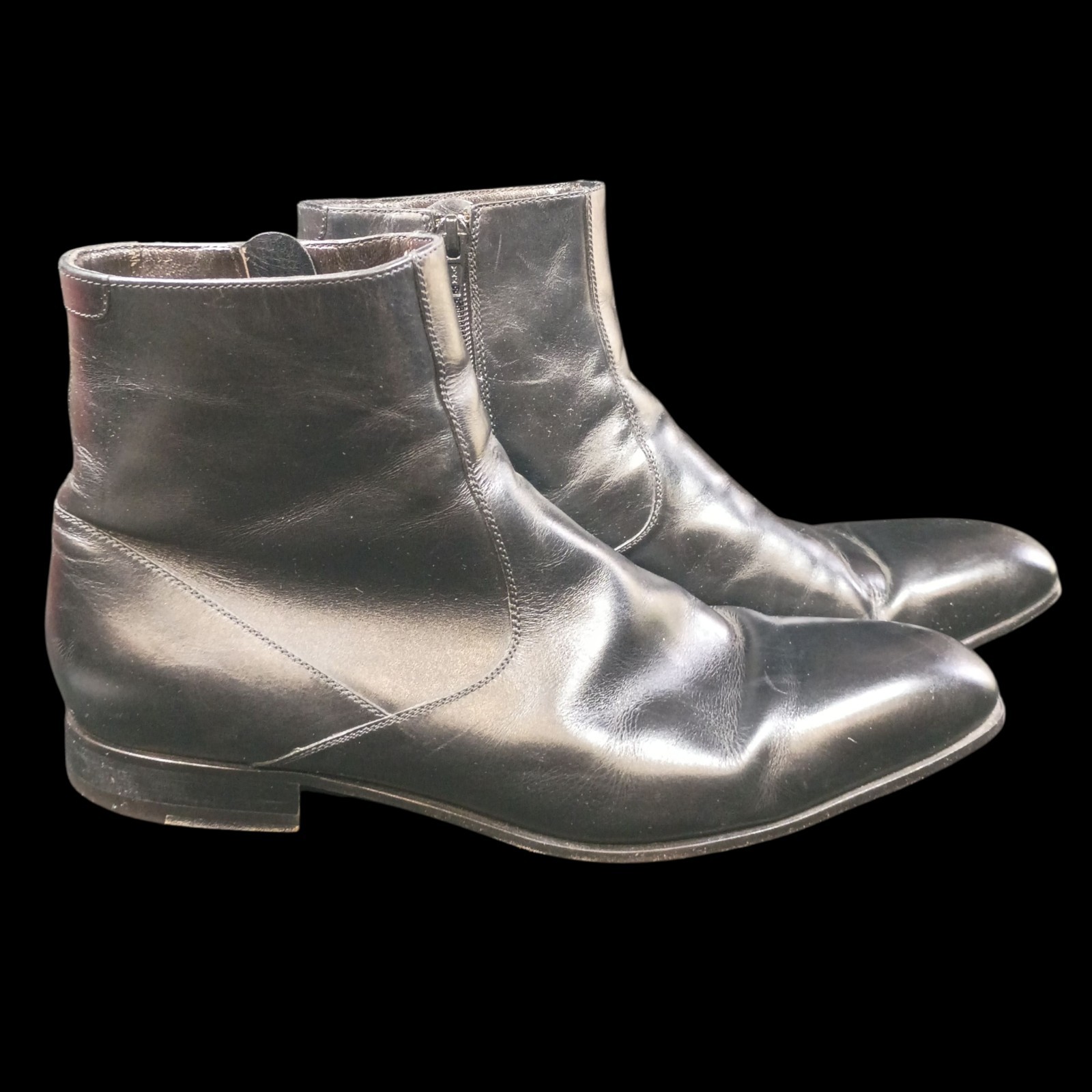 A.testoni Basic Men's Short Zipper Boot - Black L… - image 4